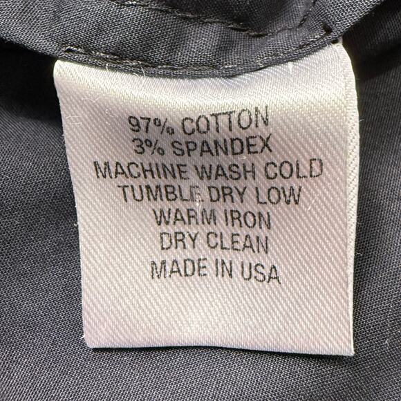 Pearl By Lela Rose Cotton Poplin Long Sleeve Shirt Dress Black D Ring Sash Sz 8 - Picture 8 of 11